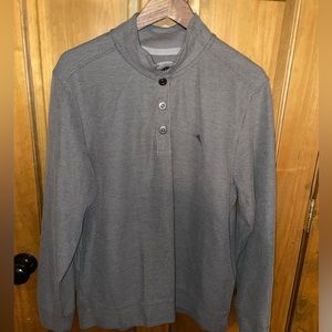 MEN TOMMY BAHAMA GREY COTTON QUARTER ZIP SWEATER